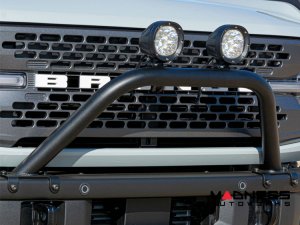 Ford Bronco Bull Bar - Front - Factory Bumper - ZROADZ - Standard - 4in Round White LED